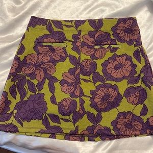 ZARA mini jacquard pattern skirt